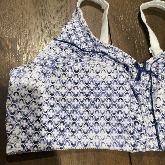 Comfort Choice 42B blue 100% cotton wire free bra EUC - Picture 2 of 10